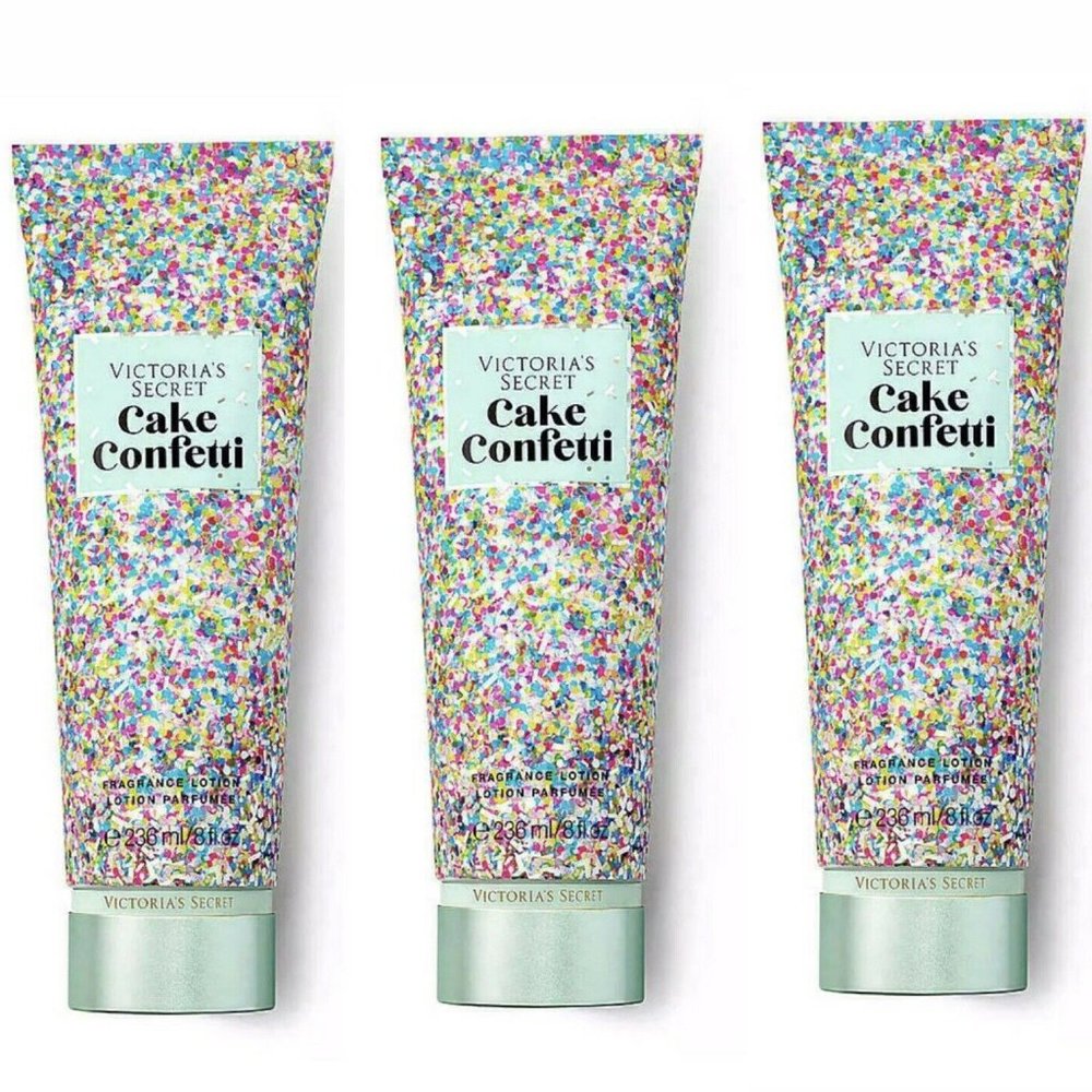 3 Victoria's Secret Cake Confetti body lotion new